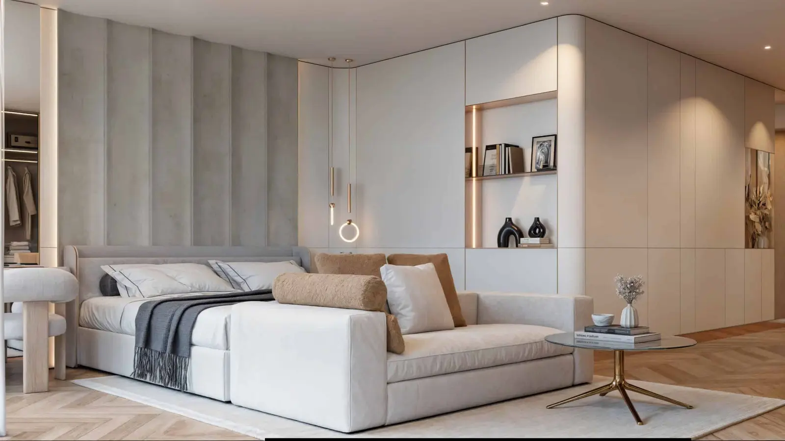 Căn hộ mẫu hoàn thiện với nội thất cao cấp và tầm nhìn ra khu vườn Ngũ Phúc