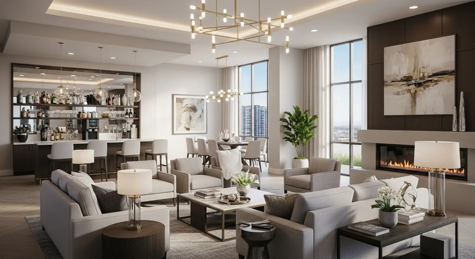 Không gian sinh hoạt cộng đồng sang trọng tại Sun Feliza Suites