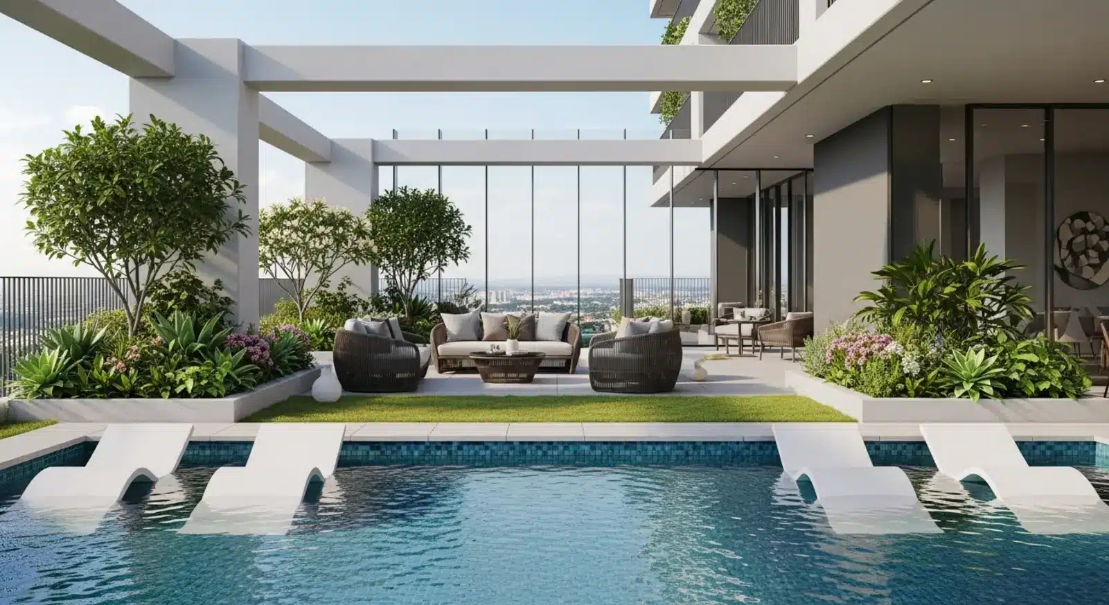 Tiện ích xanh và hiện đại tại tầng 6 Sun Feliza Suites
