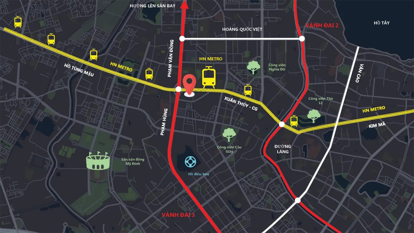 Tuyến Metro số 3 kết nối Cầu Giấy với trung tâm thành phố
