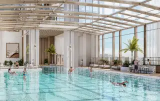 Bể bơi vô cực đẳng cấp tại Sun Feliza Suites, mang đến trải nghiệm sống sang trọng và tiện nghi cho cư dân.