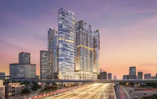 Phối cảnh dự án Sun Feliza Suites, điển hình cho sự phát triển hạ tầng phía Tây Thủ đô.